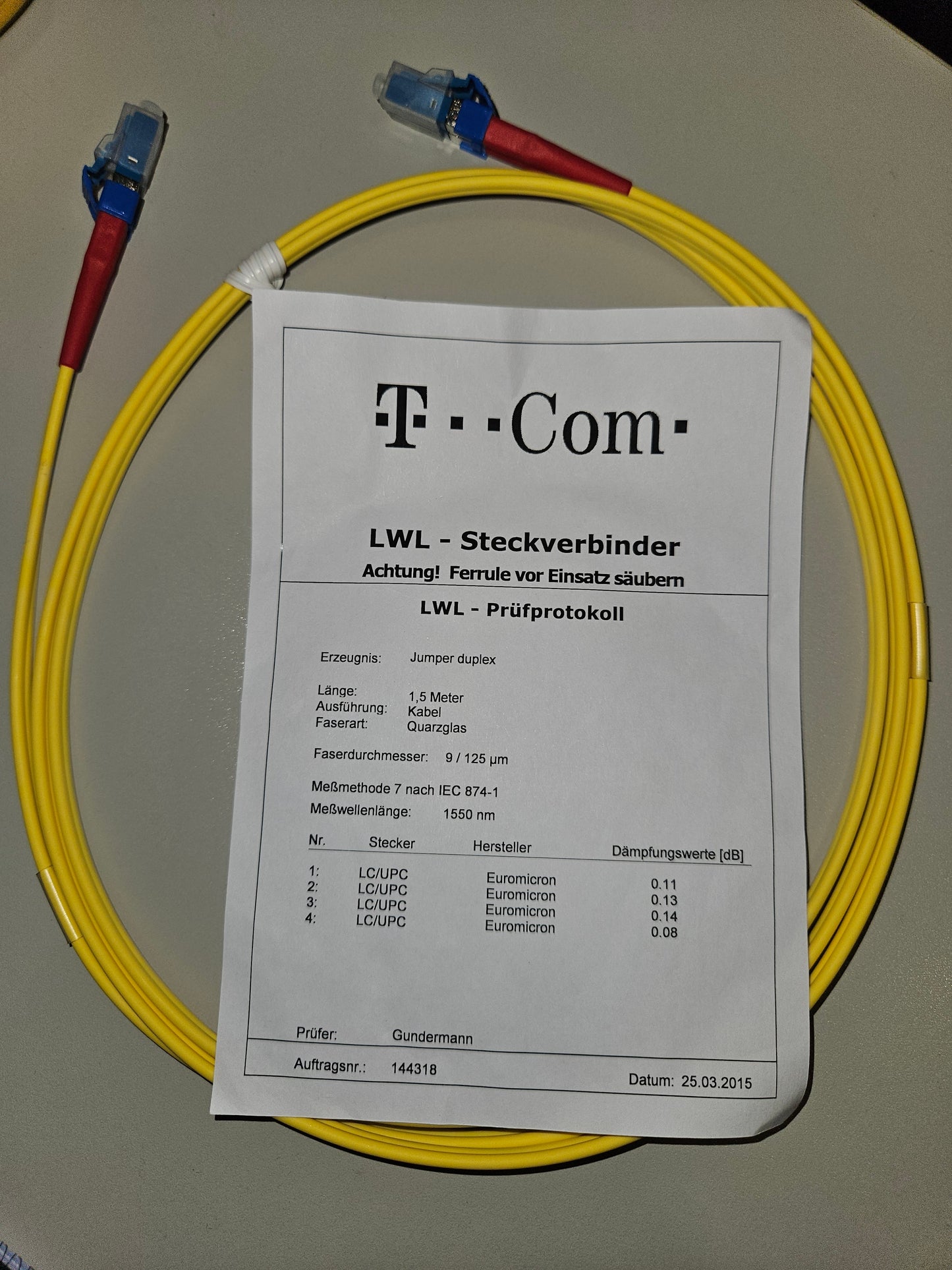 LWL Kabel 1,5m