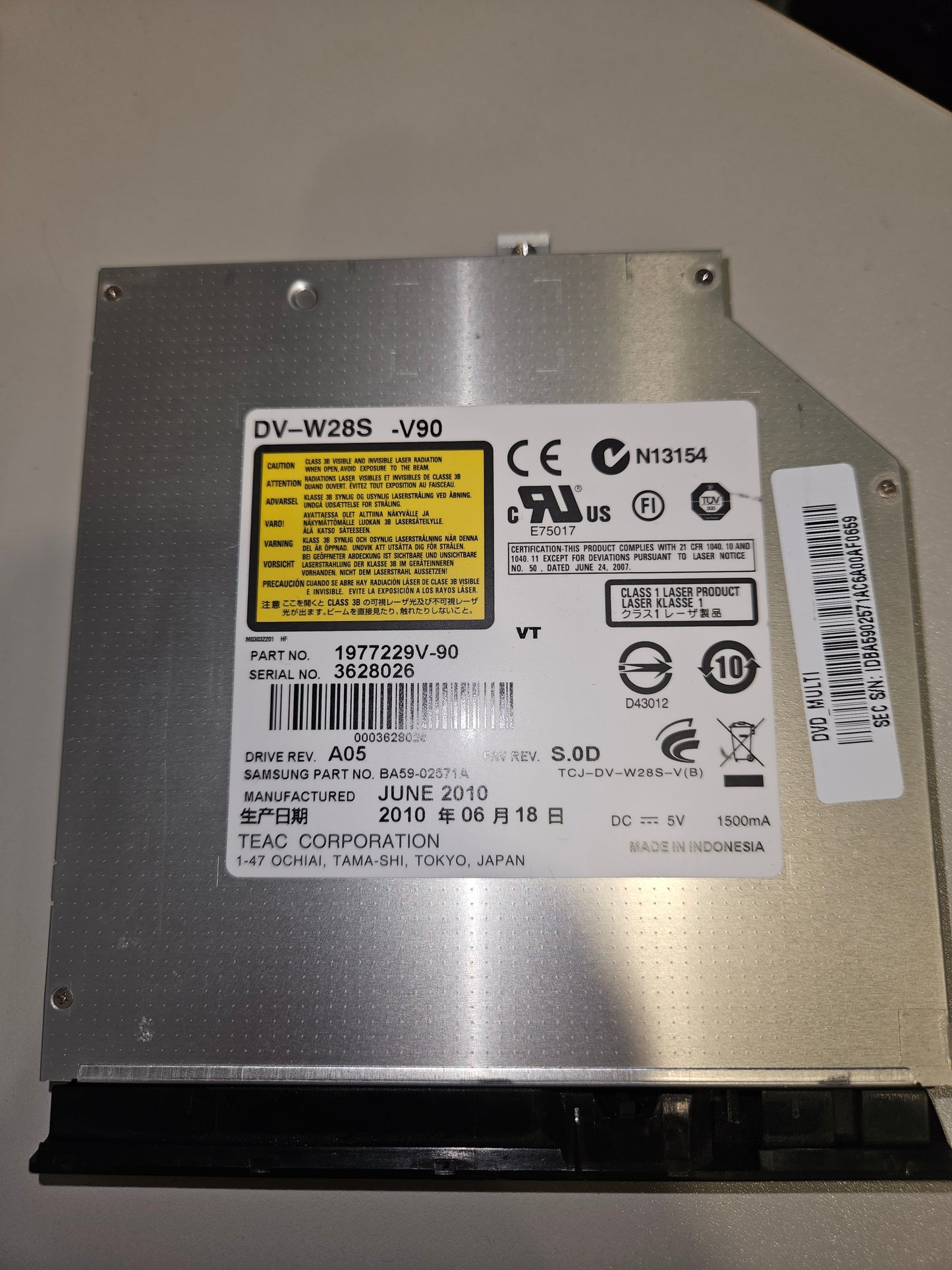 TEAC DV-W28S-V90 DVD Brenner Laufwerk