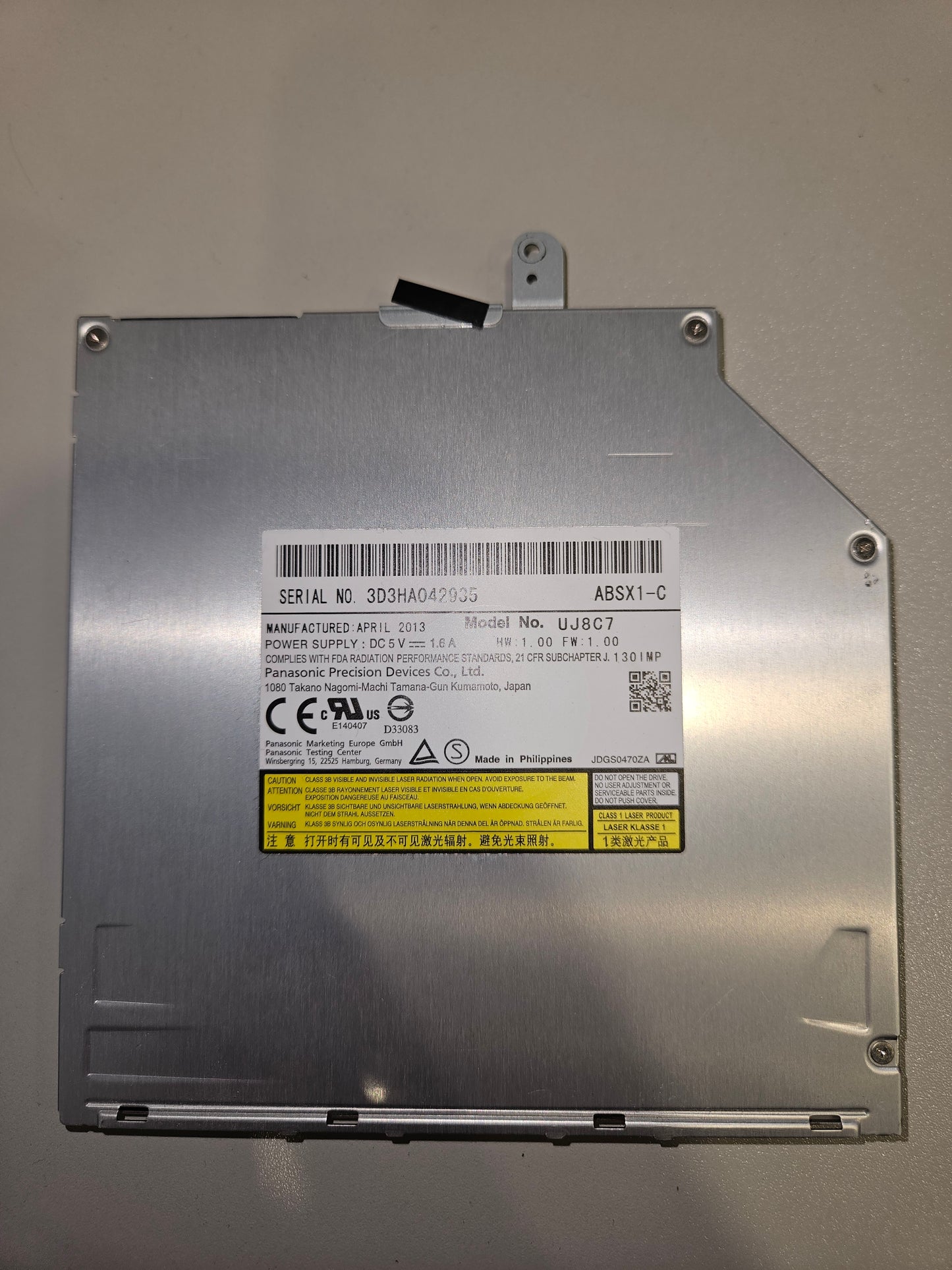 DELL DVD Laufwerk "Panasonic Precision Devices Co." UJ8C7 / 3D3HA042935